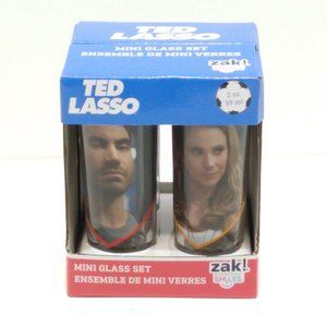 Ted Lasso 4-piece 2 Ounce Mini Glass Set GREAT GIFT IDEA TDLB-S430 New In Box